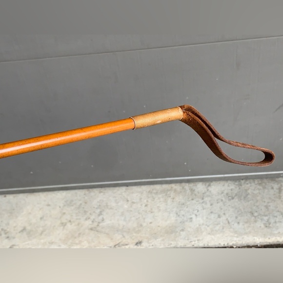 Antique Stag Antler Sterling Silver Wood Leather Horse Riding Crop Equestrian - Picture 16 of 16